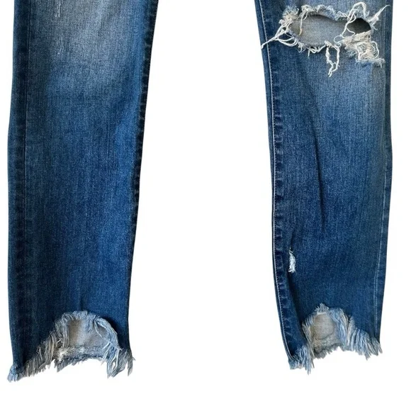 Jonathan Simkhai Womens River Distressed High Rise Straight Leg Jeans - Picture 16 of 16